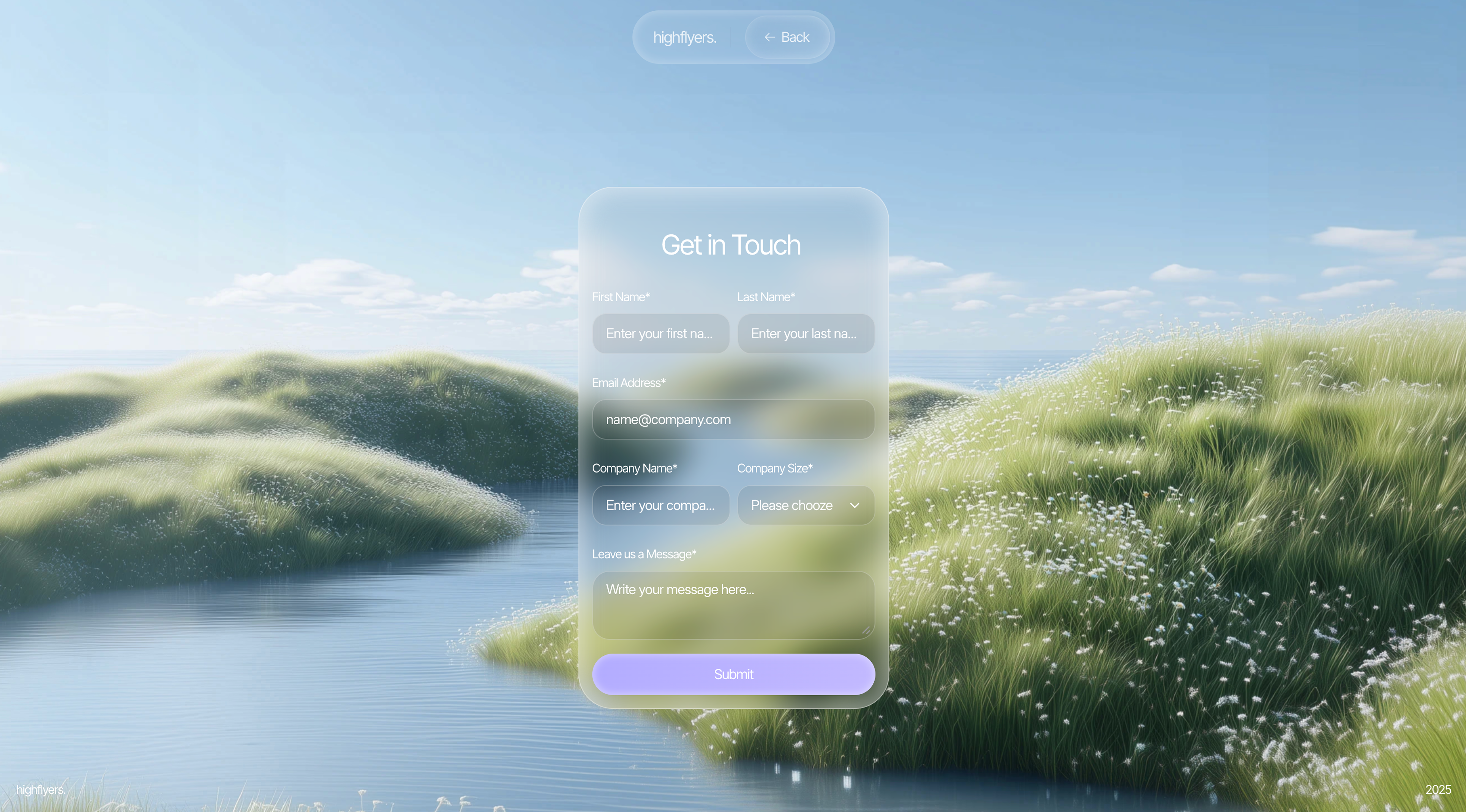 Highflyers platform interface